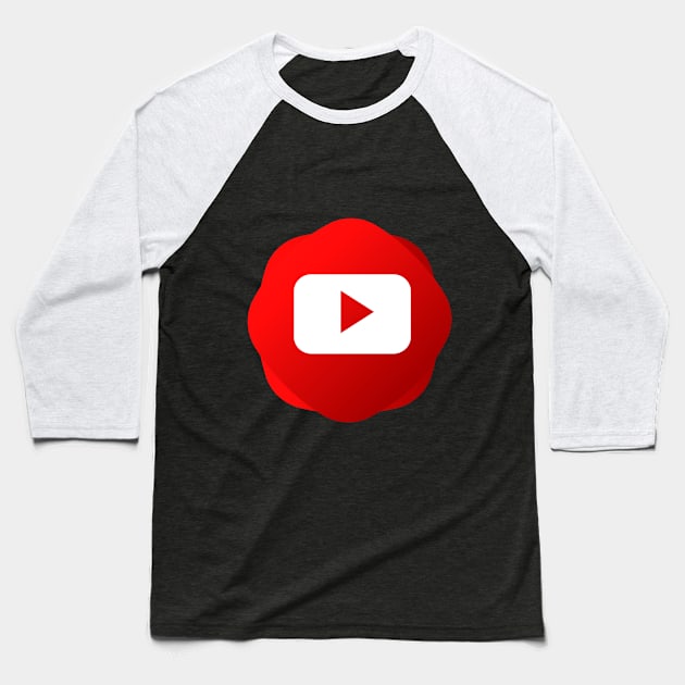 Youtube flower logo Baseball T-Shirt by M_Mary